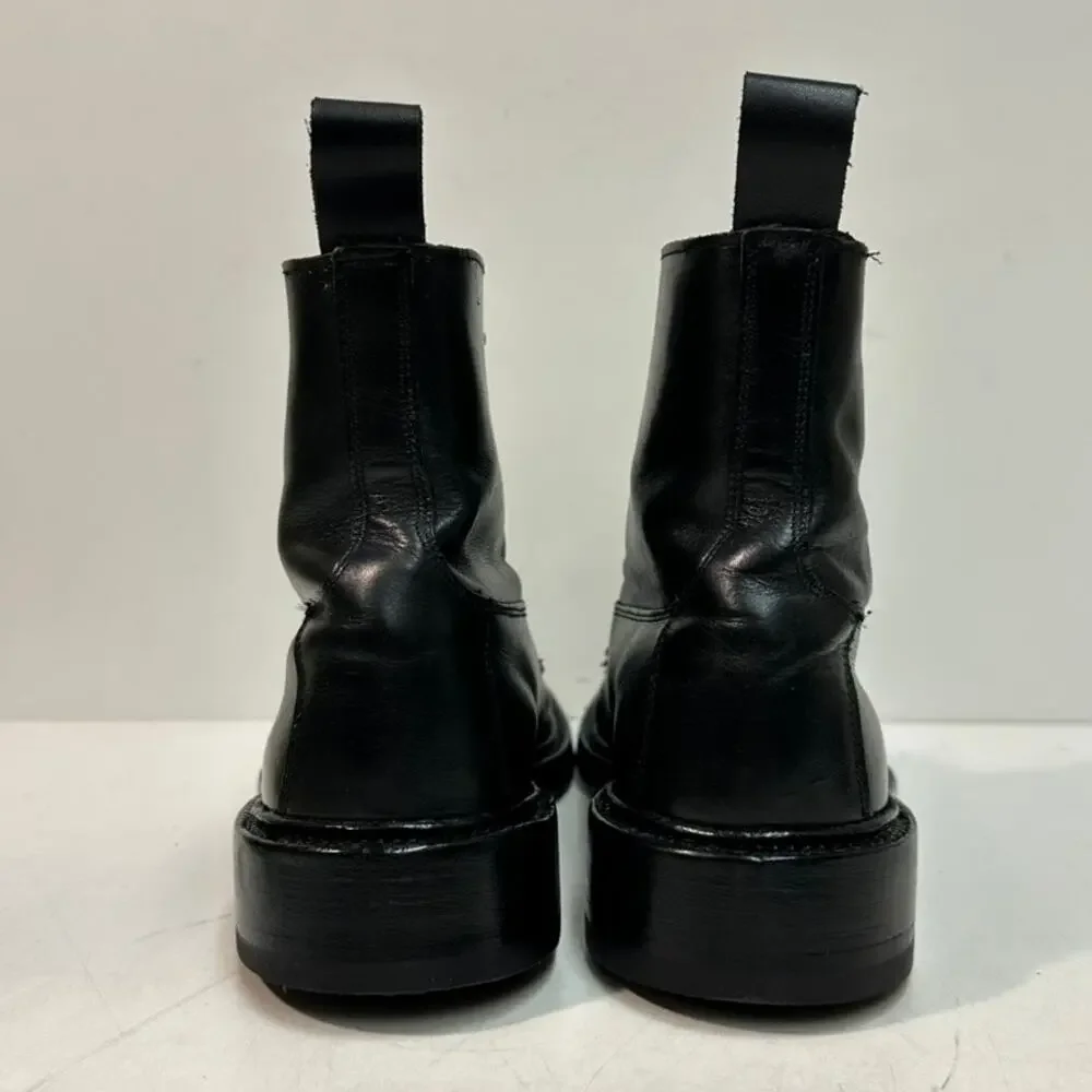 NEW HEELS Tricker's Men's Burford Country Boot Triple Black Calf EUC UK 6 US 7.5
